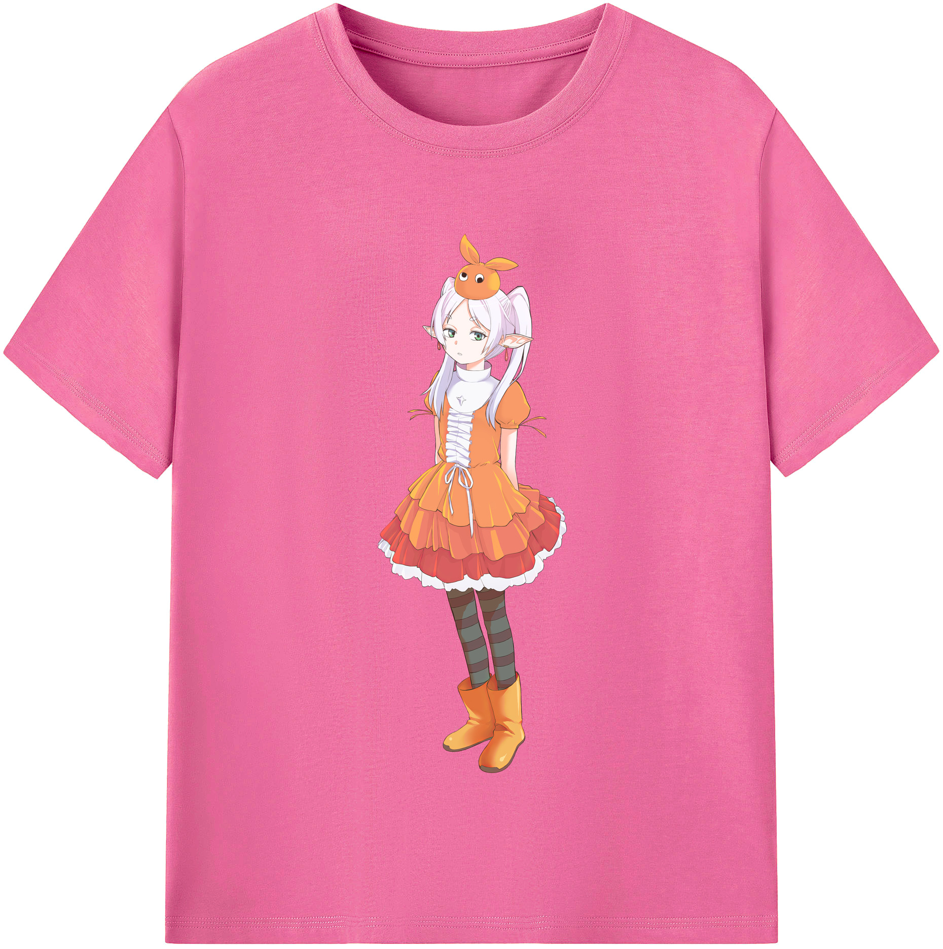 （画像用） 葬送のフリーレン Frieren レディースカジュアルプリントTシャツ（綿100％）